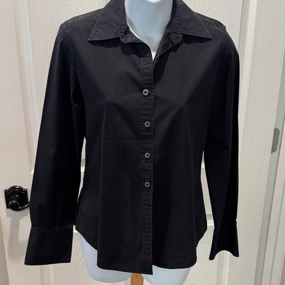 Club Monaco Tops - Classic Black Button-Up Women's Top